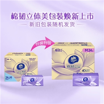 维达（Vinda）抽纸 棉韧100抽*24包M码  卫生纸 纸巾 餐巾纸 整箱